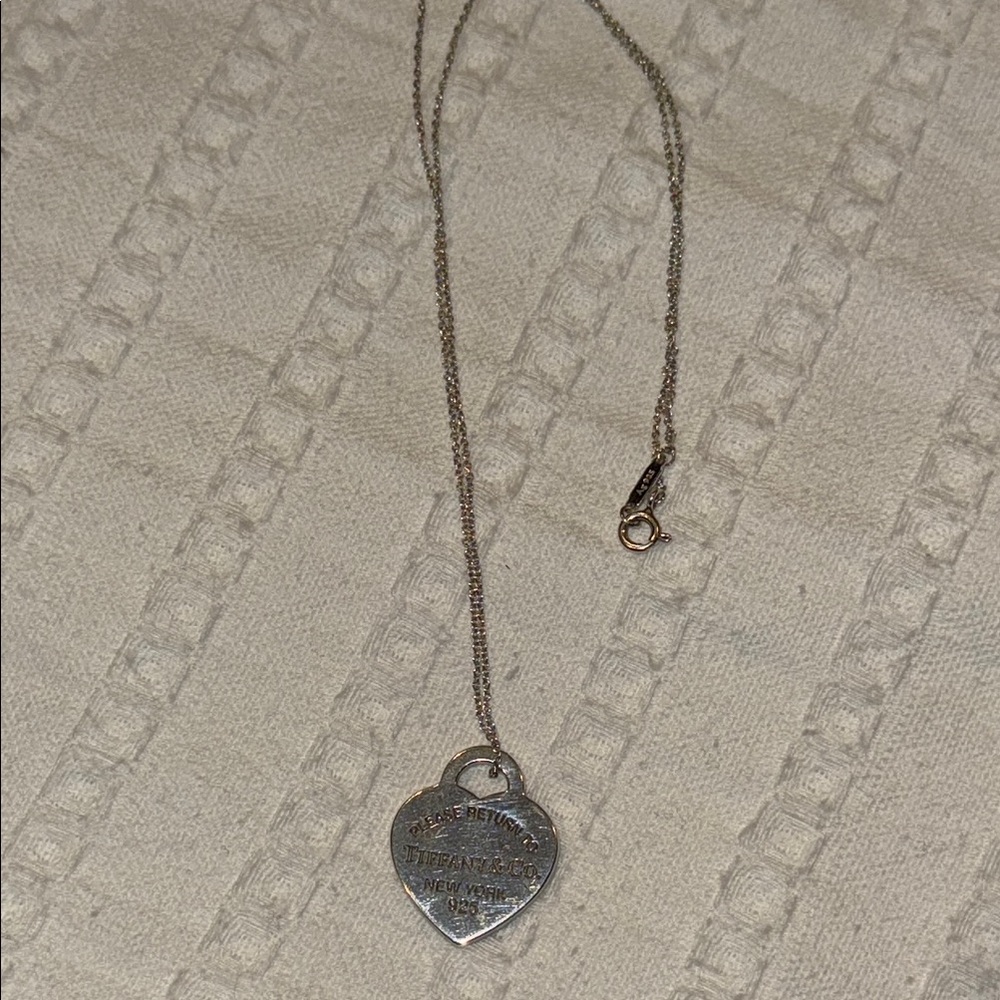 Tiffany & Co. Silver Heart Charm Necklace